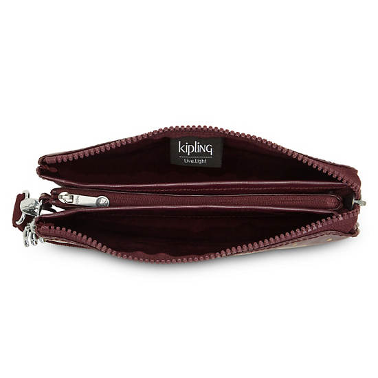 Kipling Creativity Extra Large Metallic Wristlet Taske Bordeaux | DK 2066SG